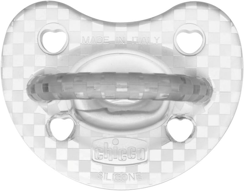 Chicco PhysioForma Luxe Soft Silicone Soother 16-36m (2 pcs), Orange/Transparent - Image 3